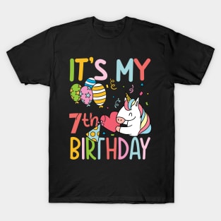 It's My 7th Birthday - Unicorn T-Shirt